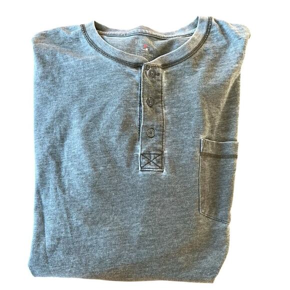 Redhead Co. quarter button down, crewneck, T-shirt, men's size 2 XL - Picture 1 of 9